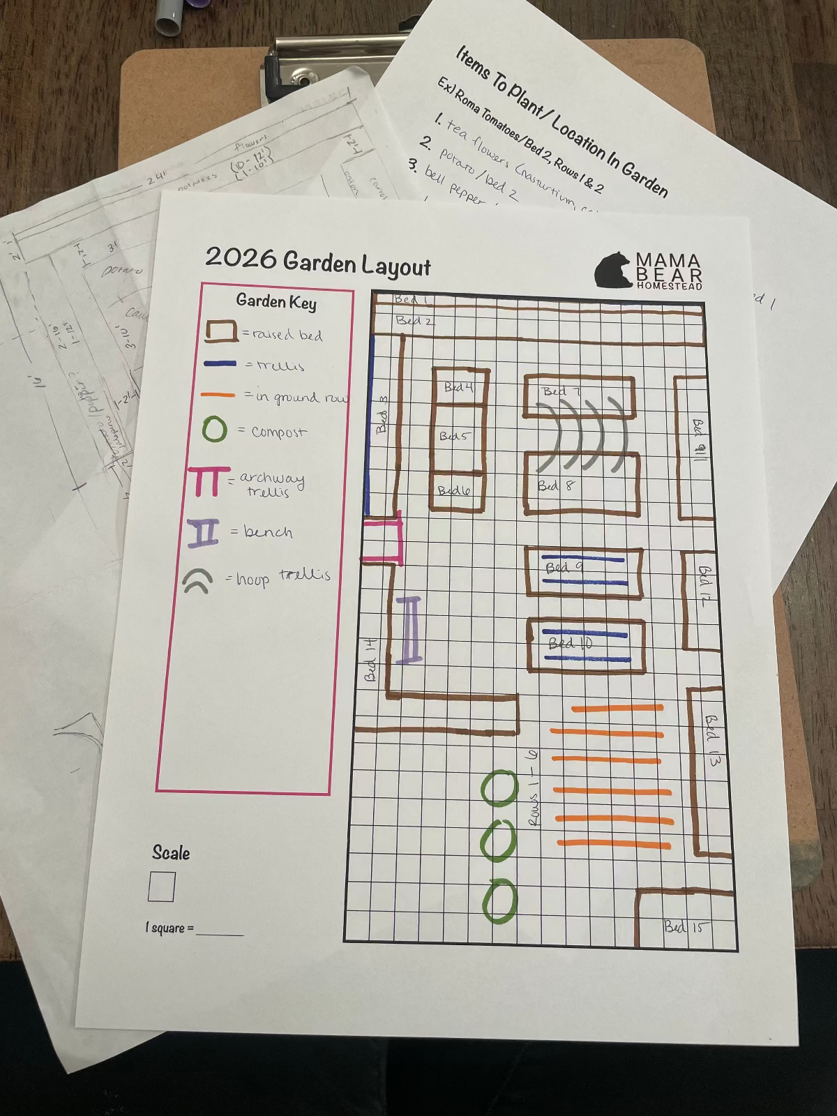 Garden layout worksheet