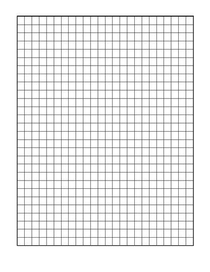 Blank grid sheet with black lines on a white background